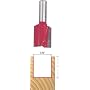 Freud 08-166 7/8-Inch Diameter by 1-Inch Double Flute Straight Router Bit with 3/8-Inch Shank