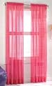 Hot Pink Sheer Window Panel Curtain (2)