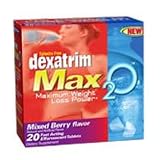 Dexatrim Max<sub>2</sub>0 Maximum Weight Loss Tablets, Mixed Berry Flavor - 20 Each