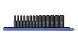 GearWrench 84909 1/4-Inch Drive Impact Socket Set Deep Metric, 14-Piece [並行輸入品]