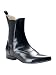 Mens Black Pull On Biker Gothic Ankle Boot - Mens 13