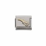Maillons pour bracelet personnalisable acier et or guitare