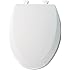 Bemis 1500EC000 Molded Wood Elongated Toilet Seat With Easy Clean and Change Hinge, White