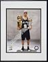 Tony Parker "2007 Finals with 2 Trophies (#16)" Double Matted 8" x 10" Photograph in Black Anodized Aluminum Frame