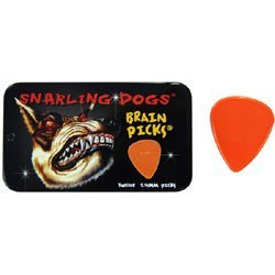 MusicalInstruments: Snarling Dogs Brain Pick 12 Picks with Tin Box  .73MM Red 