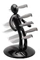 Messerblock "Voodoo", schwarz, inkl. 5 Messer
