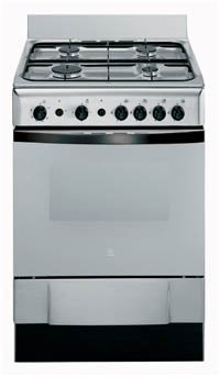 60cm Gas Single Cavity Cooker c/w 4 Burner Gas Hob Stainless Steel (K6G210XG_SS)