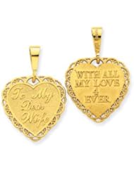 14k Gold for My Dear Wife Charm