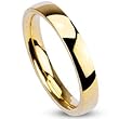 Spikes Womens Gold IP Stainless Steel 3mm Traditional Wedding Band Ring