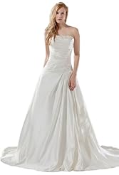 Beaded Organza Empire   Waistline Evening Dress/Wedding Dress  with a Brush/Sweep Train 