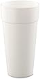 Dart 24J16 3.7 Inch Top and 2.6 Inch Bottom Diameter 6.9 Inch Height 24-Ounce White Foam Cup 20-Pack (Case of 25)