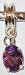 Silver Plated Charm Dangle Fits Pandora Pendant with Glass Purple Stone (1)