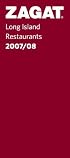 Zagat 2007/08 Long Island Restaurants (Zagatsurvey)