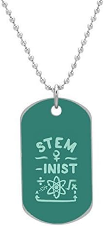 STEM-inist (STEM Field Feminist) Custom OvaL Dog Tag (Large Size) Pet Tag Cat Animal Tag