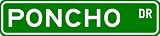 PONCHO Street Sign ~ Personalized Family Lastname Sign ~ Gameroo...