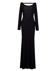 Sexy Long Sleeves Cotton Backless  Dress