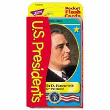 Childrens Toyshop  Toys : TEPT23013 - Pocket Flash Cards,2 Sided,US President,56/Ct,3-1/4x5-1/4