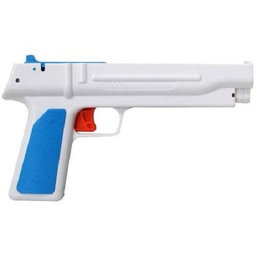 New!! Magnum Gun For WII Remote Blue/White Manufacture Sealed
