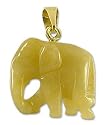 Gold pendant, 'Beloved Elephant' 0.6" W x 0.6" L x 0.2" D