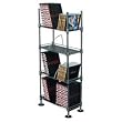 Atlantic Translucence SHF4T77 100 CD/51 DVD/BluRay/Games 4-Tier Media Rack (Titanium/Black)