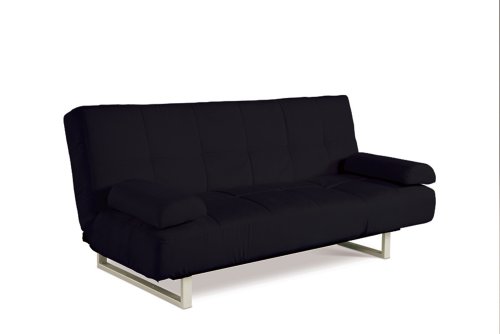 Kitchen: Urban Lounge Denver Convertible Sofa, Black Microsuede