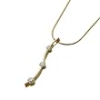 Designer Style Three Stone Diamond Pendant with Chain