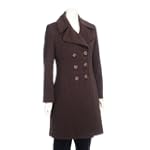 SAVE $257 - Via Spiga Cashmere Blend Women's Walker Coat IN BLACK COLOR ONLY $83.00