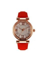Pythons Red Leather Original Quartz Movt Women Watches
