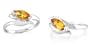 Marquise Cut Citrine Ring Sterling Silver