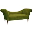 Button Tufted Chaise Settee - Green