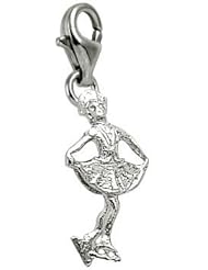 Rembrandt Charms Ice Skater Charm with Lobster Clasp