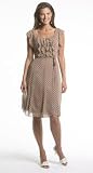SILK GEORGETTE DOT PRINT DRESS