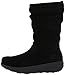 FitFlop Women's Loaff Slouchy Knee Suede Slouch Boot, Black, 7 M US