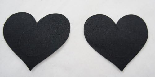Heart Self Adhesive Pasties (1 Pair) (Black)