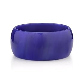 Blue Dyed Agate Bangle Bracelet by