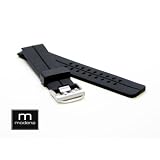 22mm Double Tang Modena Italian Rubber Dive Watch Band for Luminox, etc.