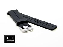 22mm Double Tang Modena Italian Rubber Dive Watch Band Fits LuminoxSeries: 3000 Original Navy SEAL Dive Series, etc.