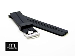 22mm Double Tang Modena Italian Rubber Dive Watch Band Fits LuminoxSeries: 3000 Original Navy SEAL Dive Series etc.
