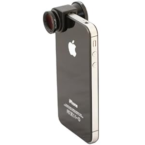 Olloclip iPhone 4 / iPhone 4S objectif, accessoire iPhone 4 / 4S regroupant 3 objectifs différents: Fisheye, Macro et Grand-Angle, noir