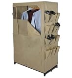 Free Standing Wardrobe Closet w/ Shoe Pockets