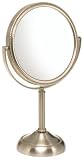Jerdon JP910NB 6-Inch Table Top Mirror, 10X Magnification, Nickel Finish