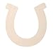 Darice Unfinished Wood Simple Shape Cutout, Horseshoe, 3mm