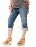 Motherhood Maternity: Plus Size Secret Fit Belly(tm) Distressed Fabric Maternity Jeans