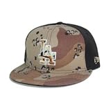 New Era Custom Los Angeles Dodgers Cap - Black w Camo Size 7 5/8