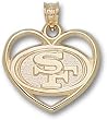 San Francisco 49Ers Oval Logo Heart Charm/Pendant