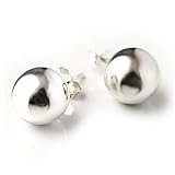 Tiffany Style Silver Ball Stud Earrings