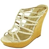 31VX0 O6jYL. SL160  Qupid Ceduce Grey Caged Strappy Wedge