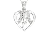 14K White Gold 0.15ct. Heart Diamond Pendant