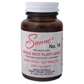 Sonne's Organic Foods - Whole Beet Plant Juice, 150 tablets