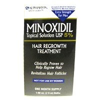 Mens Minoxidil 5 % Extra Strength Hair Regrowth Treatment Solution - 2 Oz